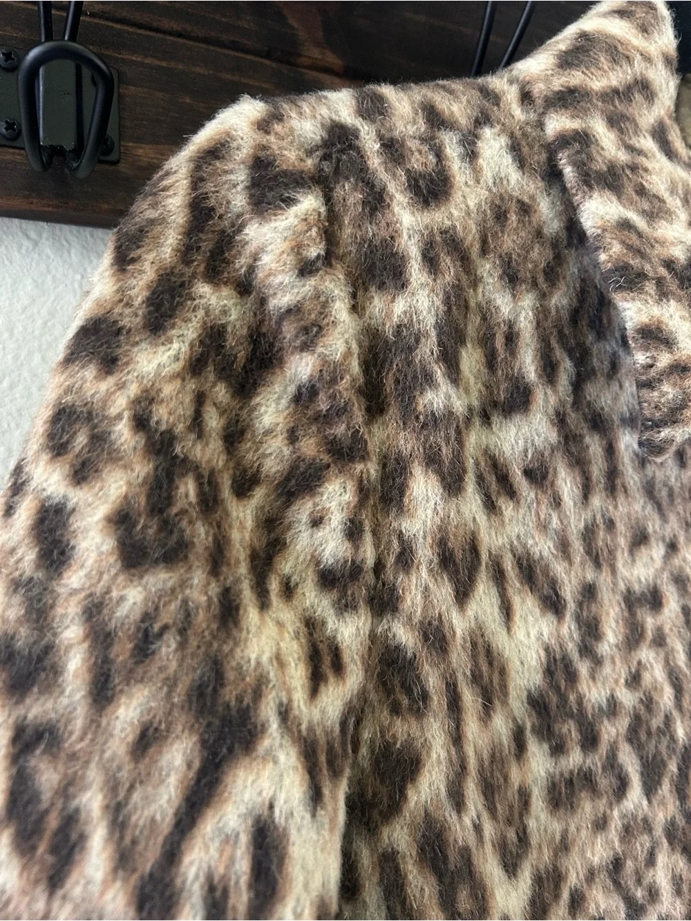 JCREW Brown Double Leopard Print Wool Coat H2734 Animal Print Women’s Size 2 - Picture 8 of 15